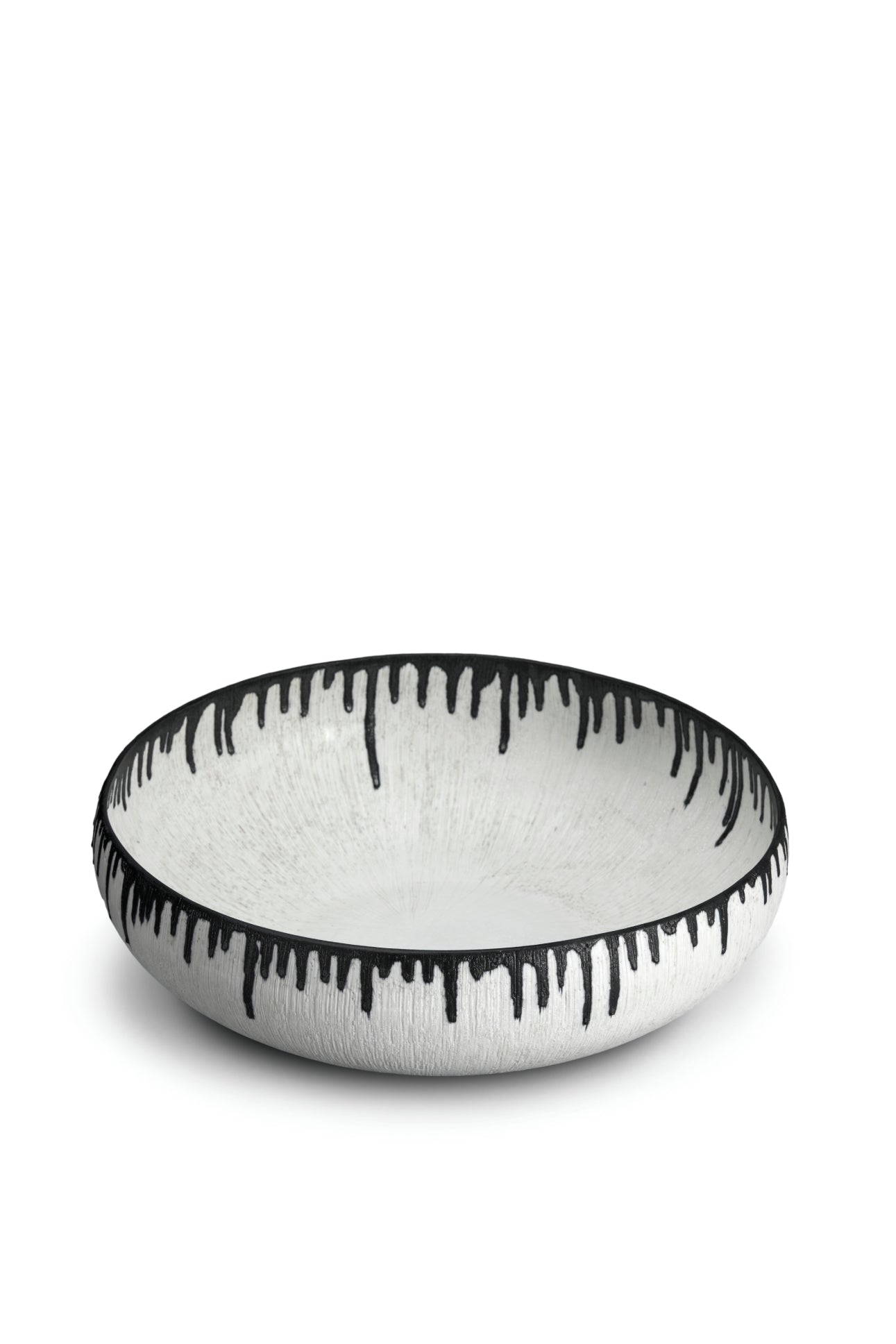 Grand bol rond Tokasu en porcelaine - Blanc & Indigo