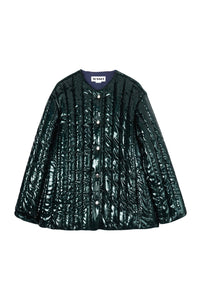 Glitter quilted jacket - Green