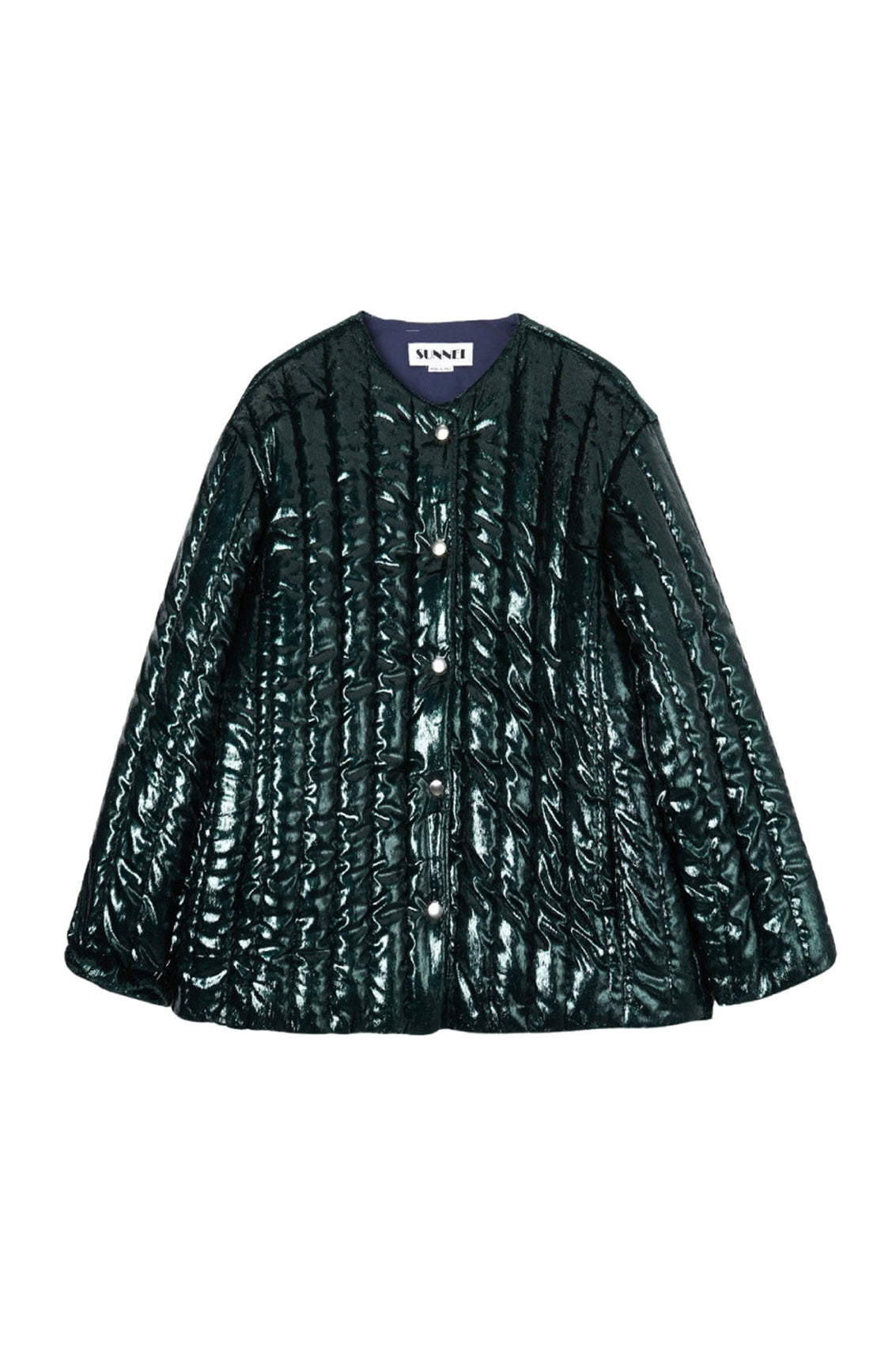 Glitter quilted jacket - Green