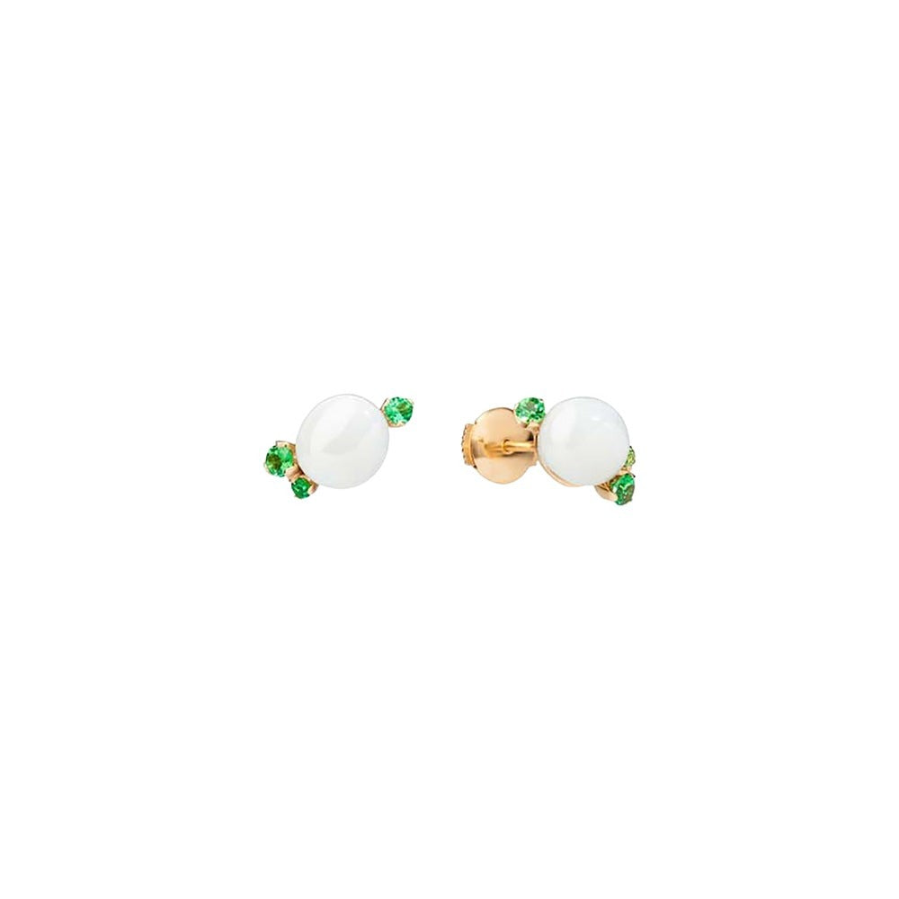 Boucles d'oreilles Capri Ceramica en Or rose 18K & Grenat tsavorite et Céramique