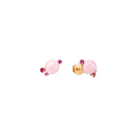 Boucles d'oreilles Capri Ceramica en Or rose 18K & Rubis et Céramique