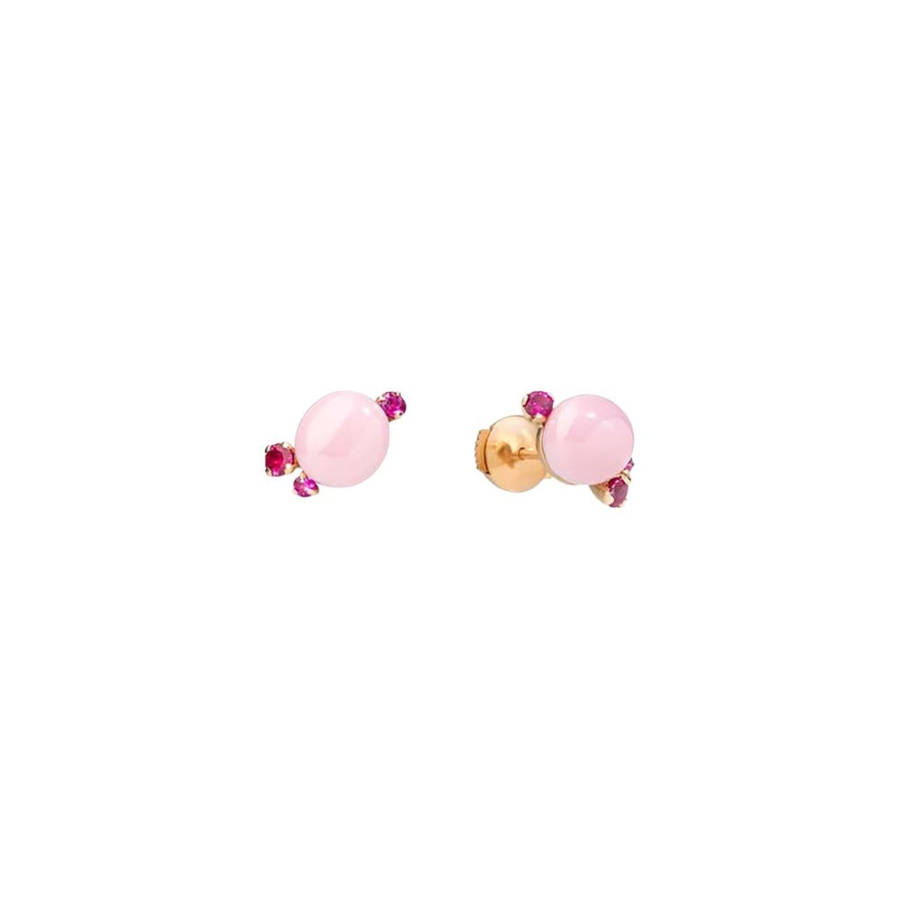 Boucles d'oreilles Capri Ceramica en Or rose 18K & Rubis et Céramique