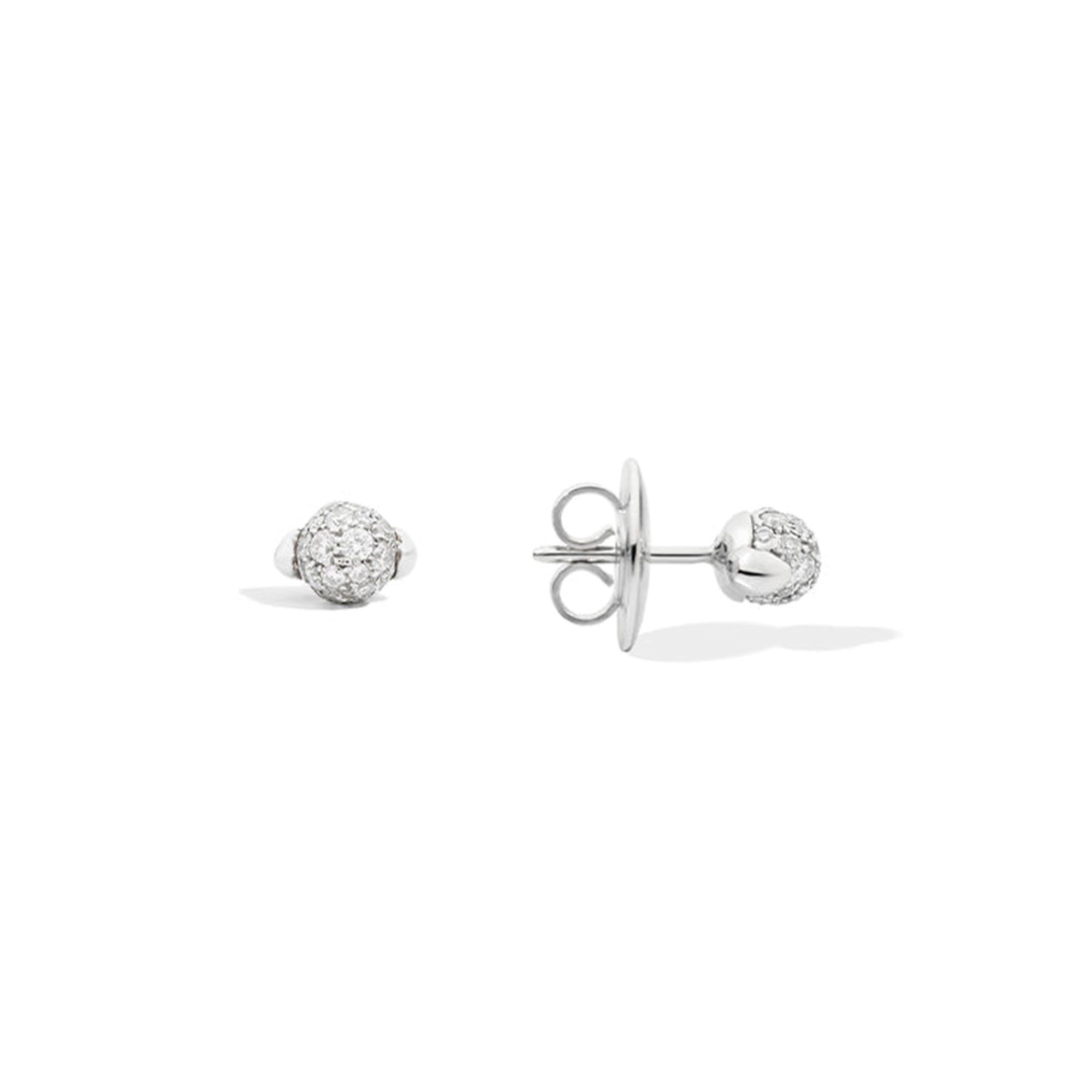 Boucles d'oreilles M'ama non M'ama en Or blanc 18K & Diamant