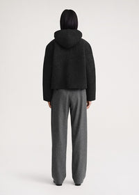 Veste courte en feutre de laine - Dark Grey Melange