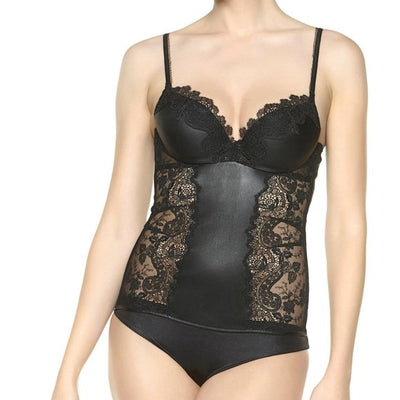 Corset Signature Bustiers en cuir naturel - Nero