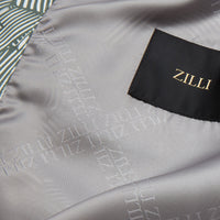 Graphic silk bomber - Green & White
