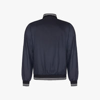 Bomber à bordures rayées et poches - Bleu