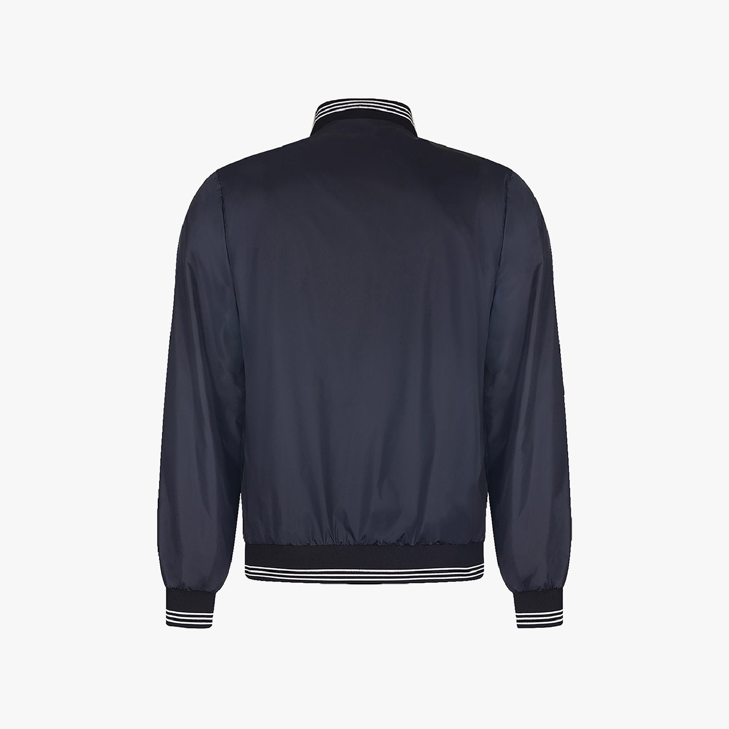 Bomber à bordures rayées et poches - Bleu