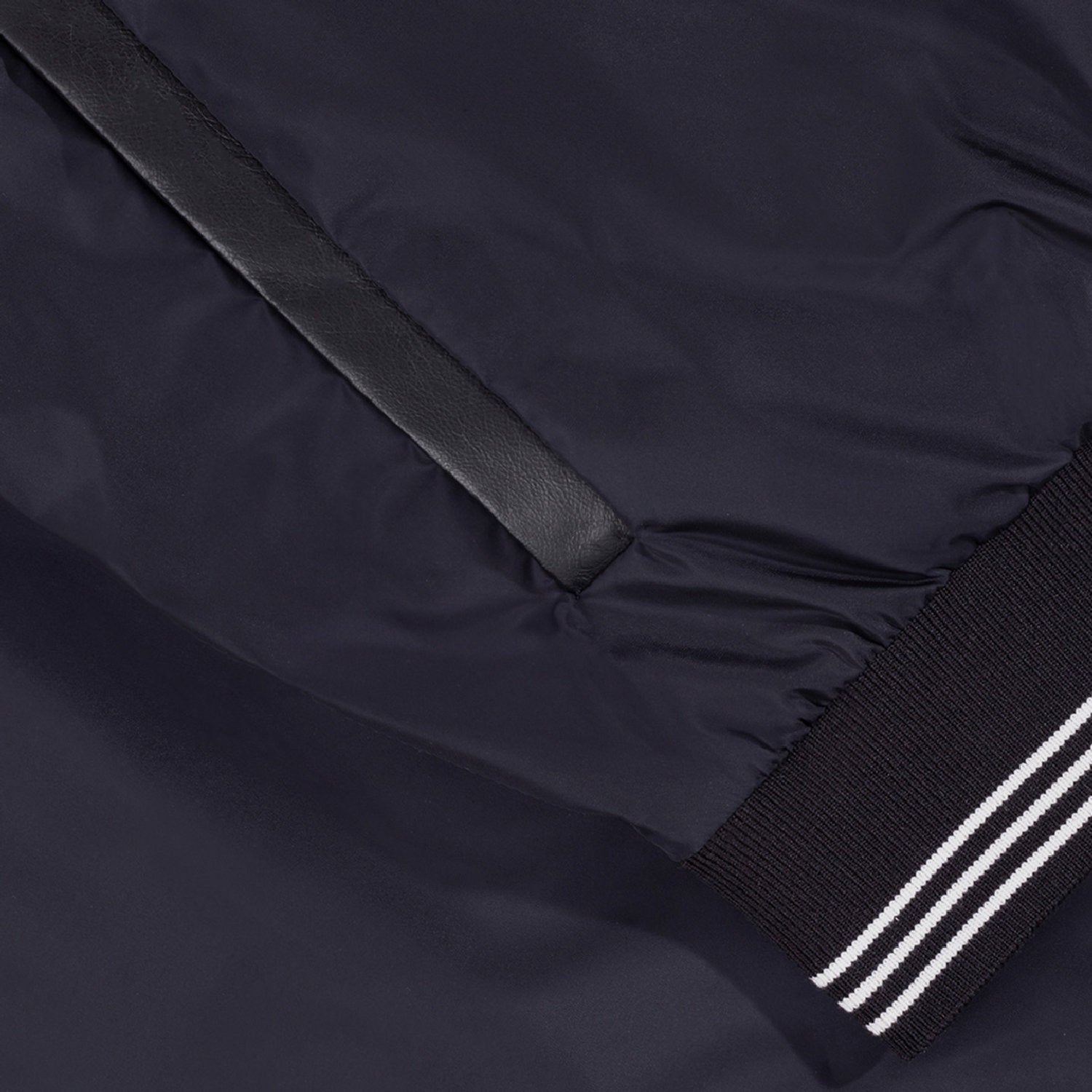 Bomber à bordures rayées et poches - Bleu