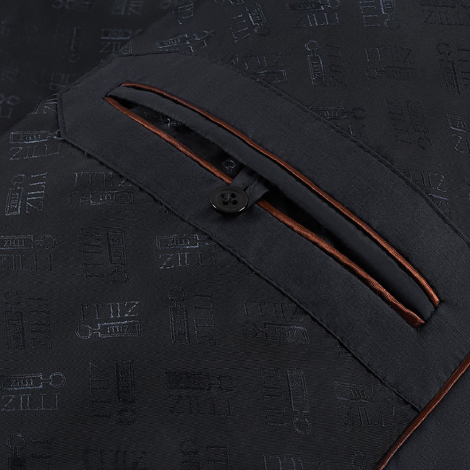 Long quilted hooded jacket - Black & Brown