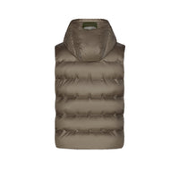 Doudoune sans manches matelassée - Marron & Vert