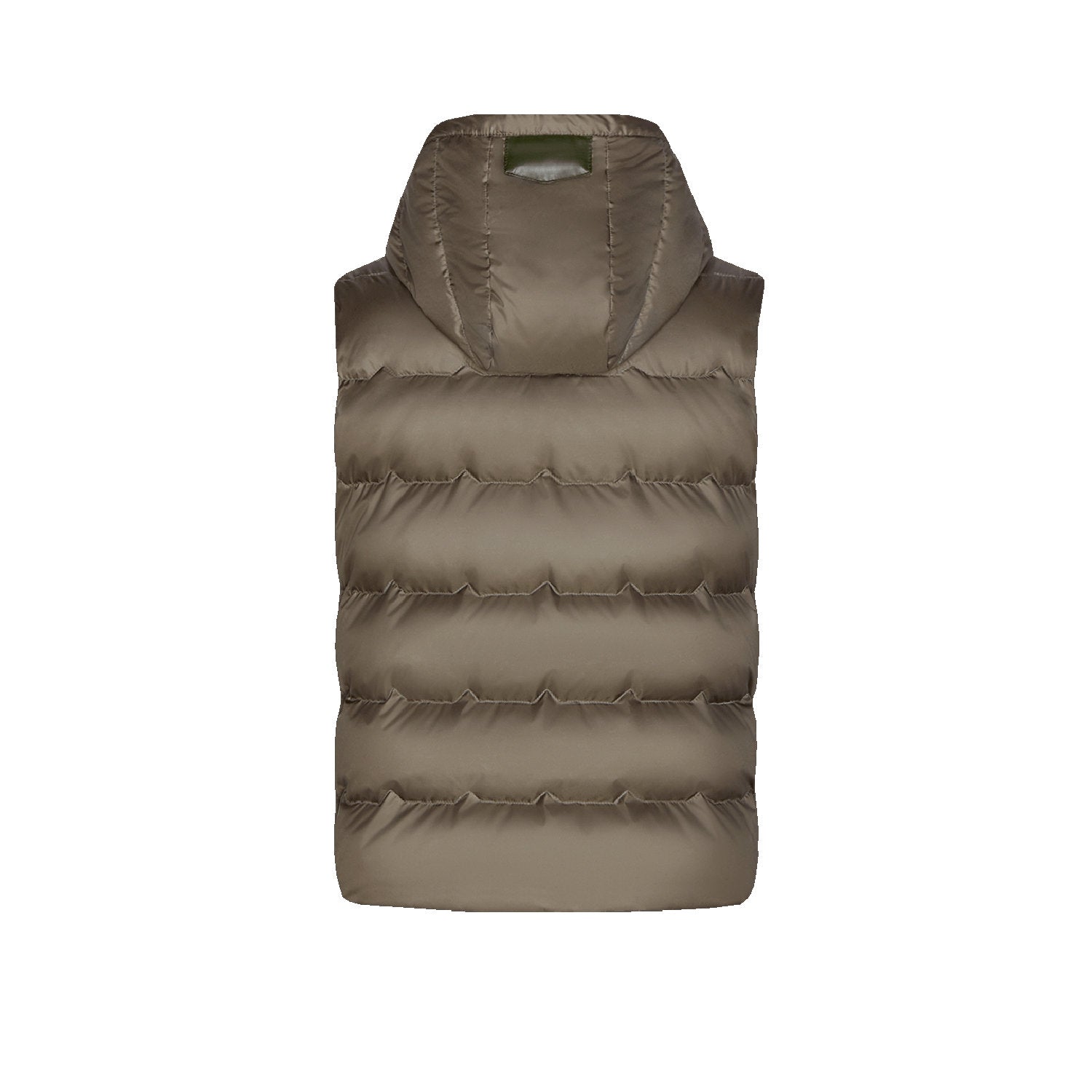 Doudoune sans manches matelassée - Marron & Vert