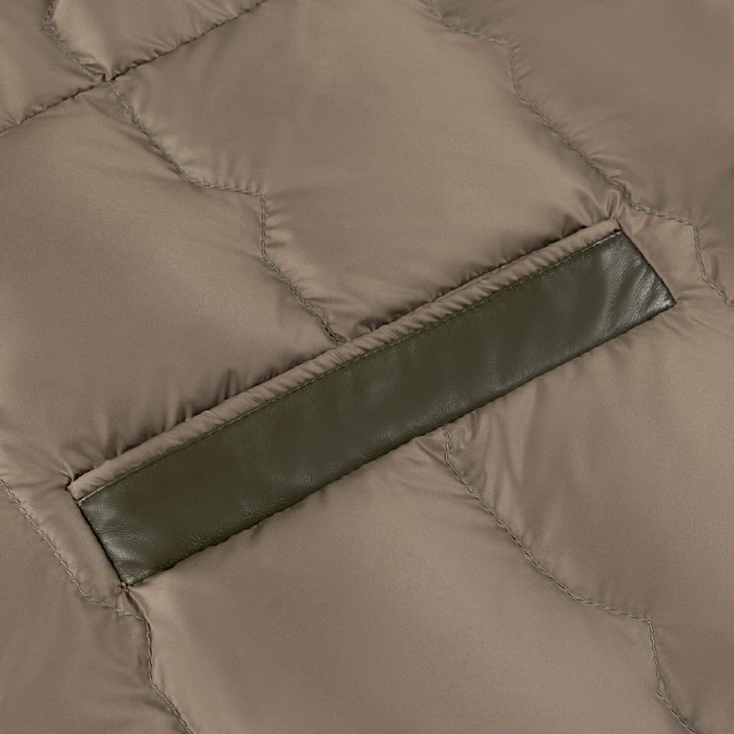 Doudoune sans manches matelassée - Marron & Vert