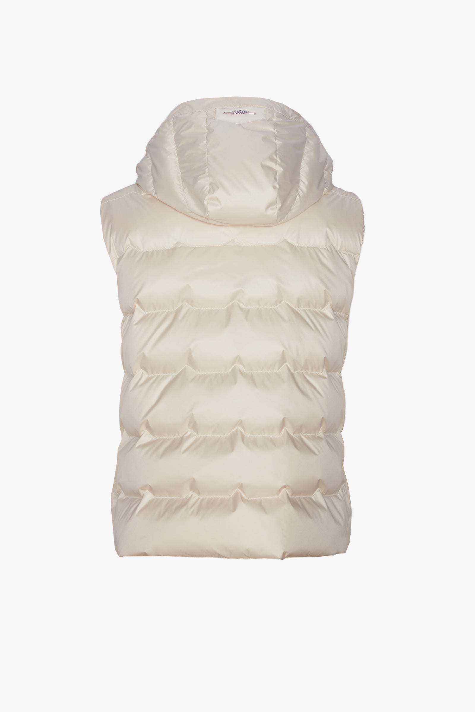 Quilted sleeveless padded jacket - Beige