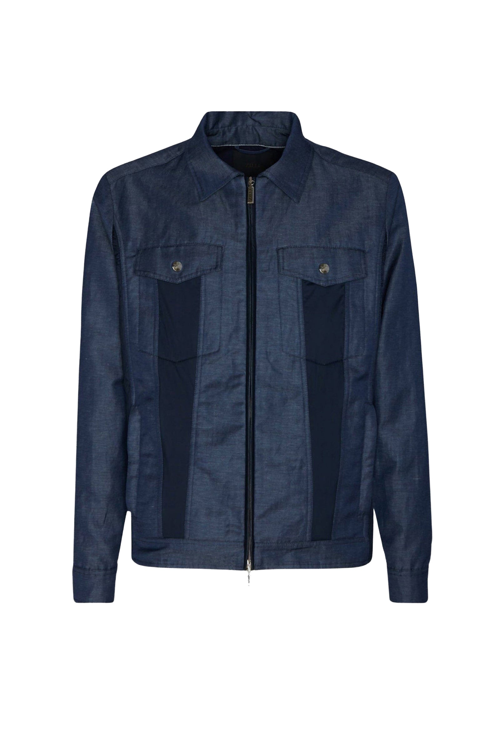Veste à empiècements verticaux lisses - Blue Jeans