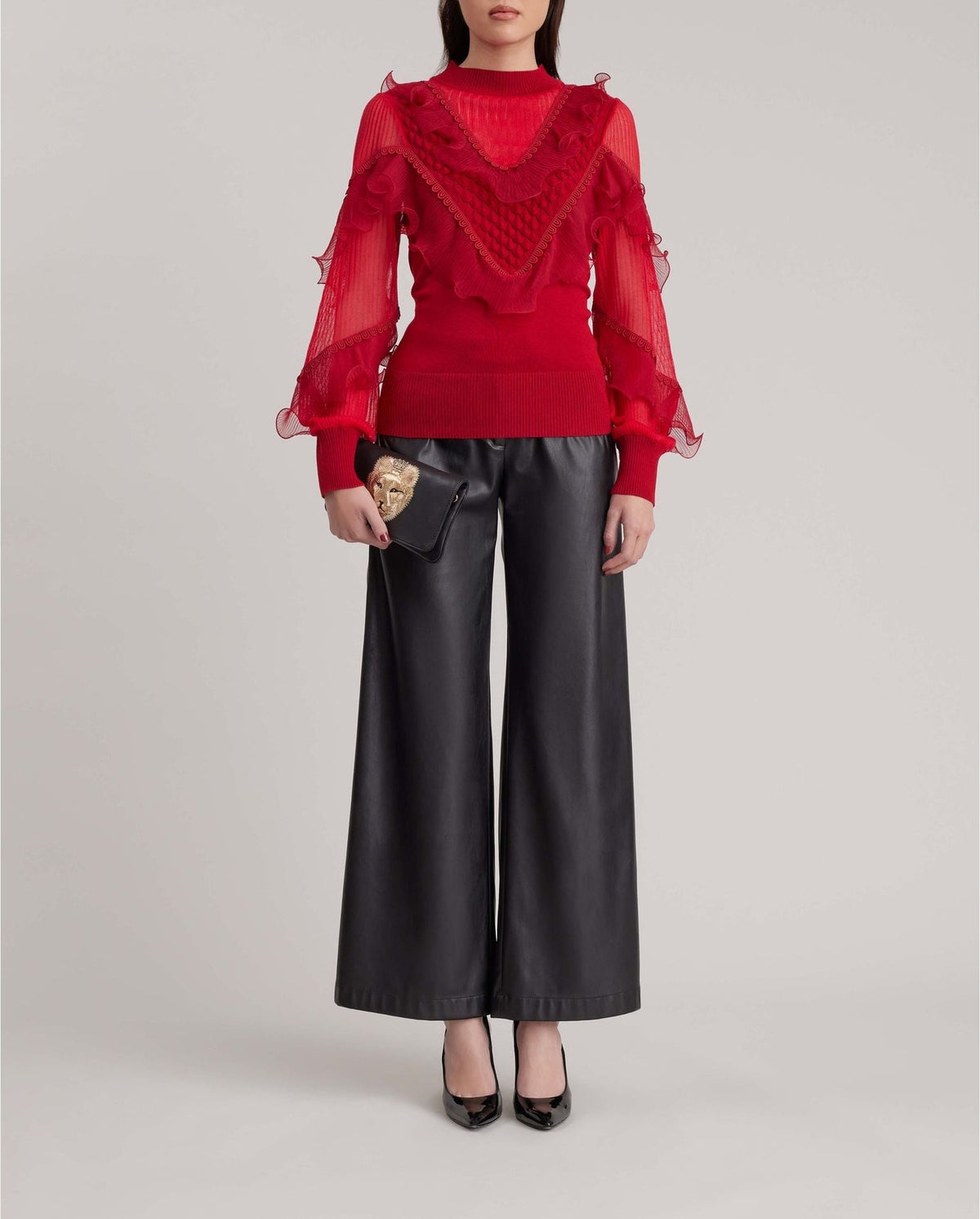 Pull Oeuvre à manches longues - Poppy Red