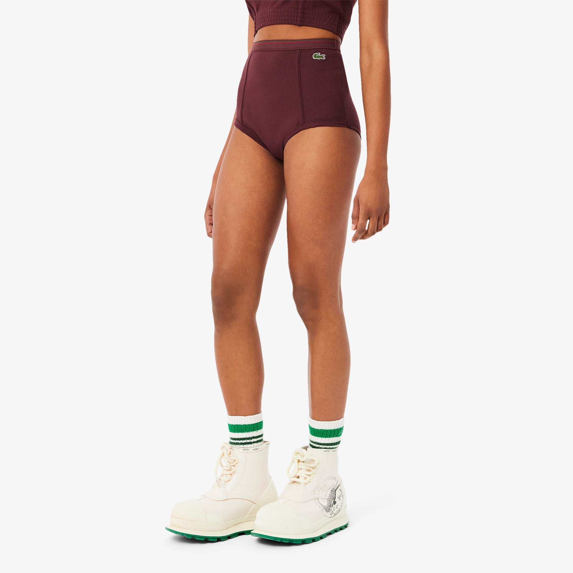 Culotte taille haute en piqué - Expresso