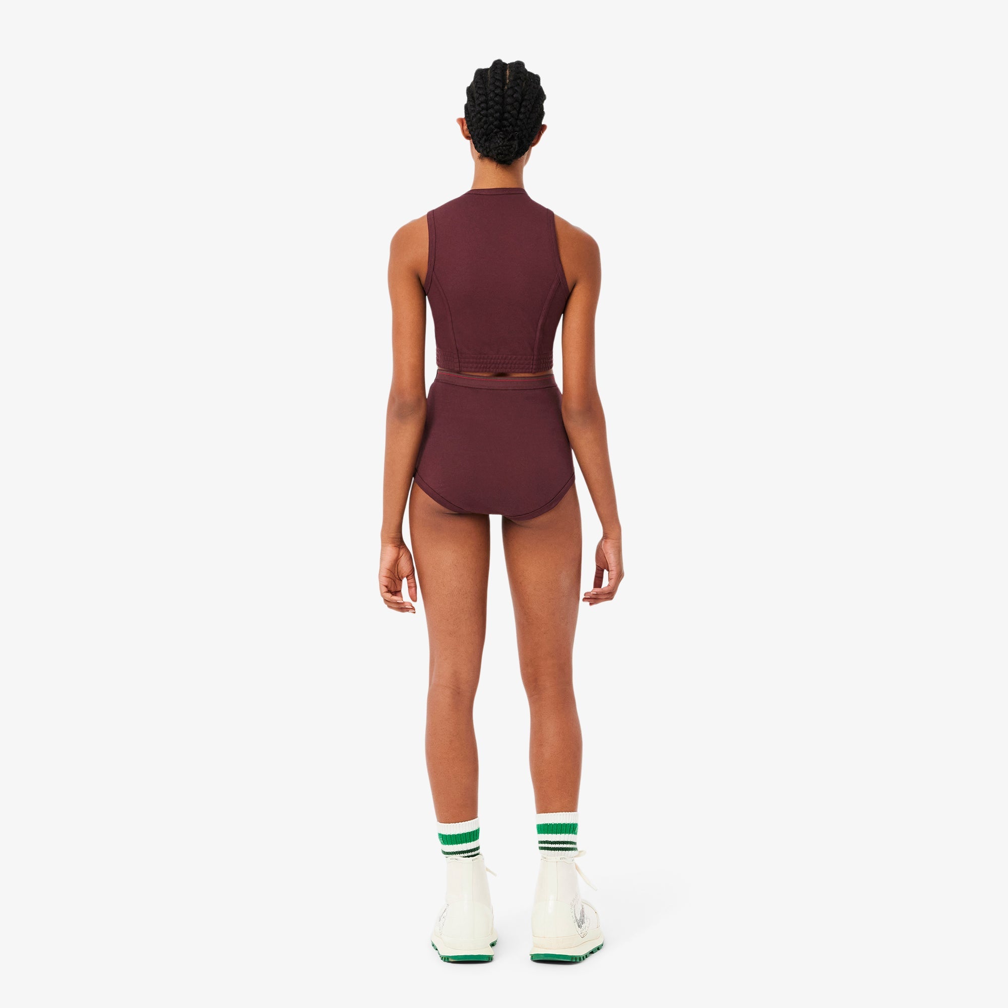 Culotte taille haute en piqué - Expresso
