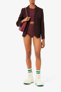 Culotte taille haute en piqué - Expresso
