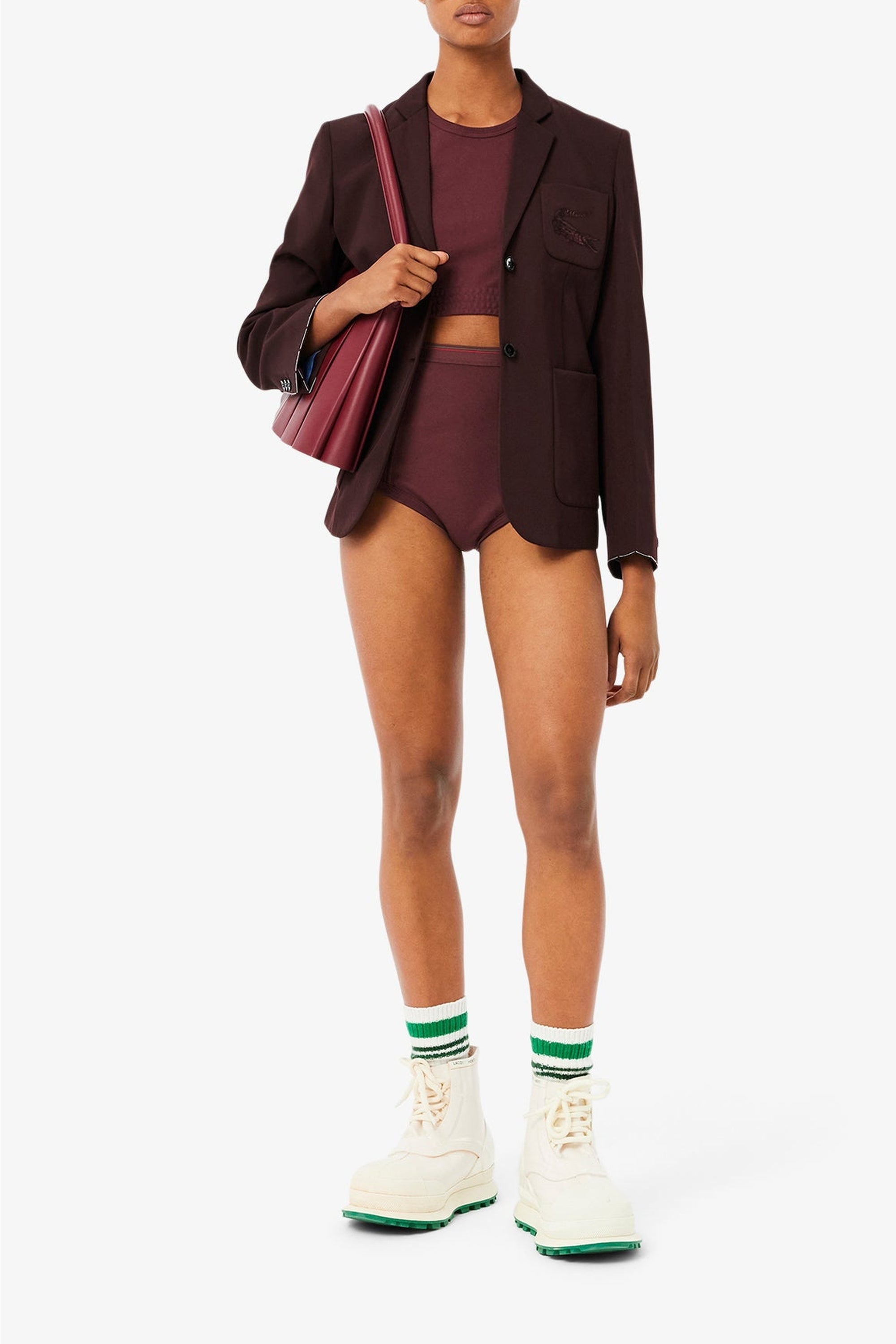 Culotte taille haute en piqué - Expresso