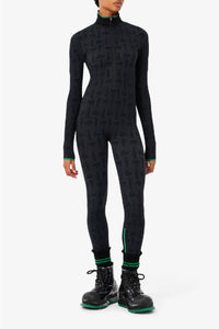 Monogrammed jumpsuit - Black