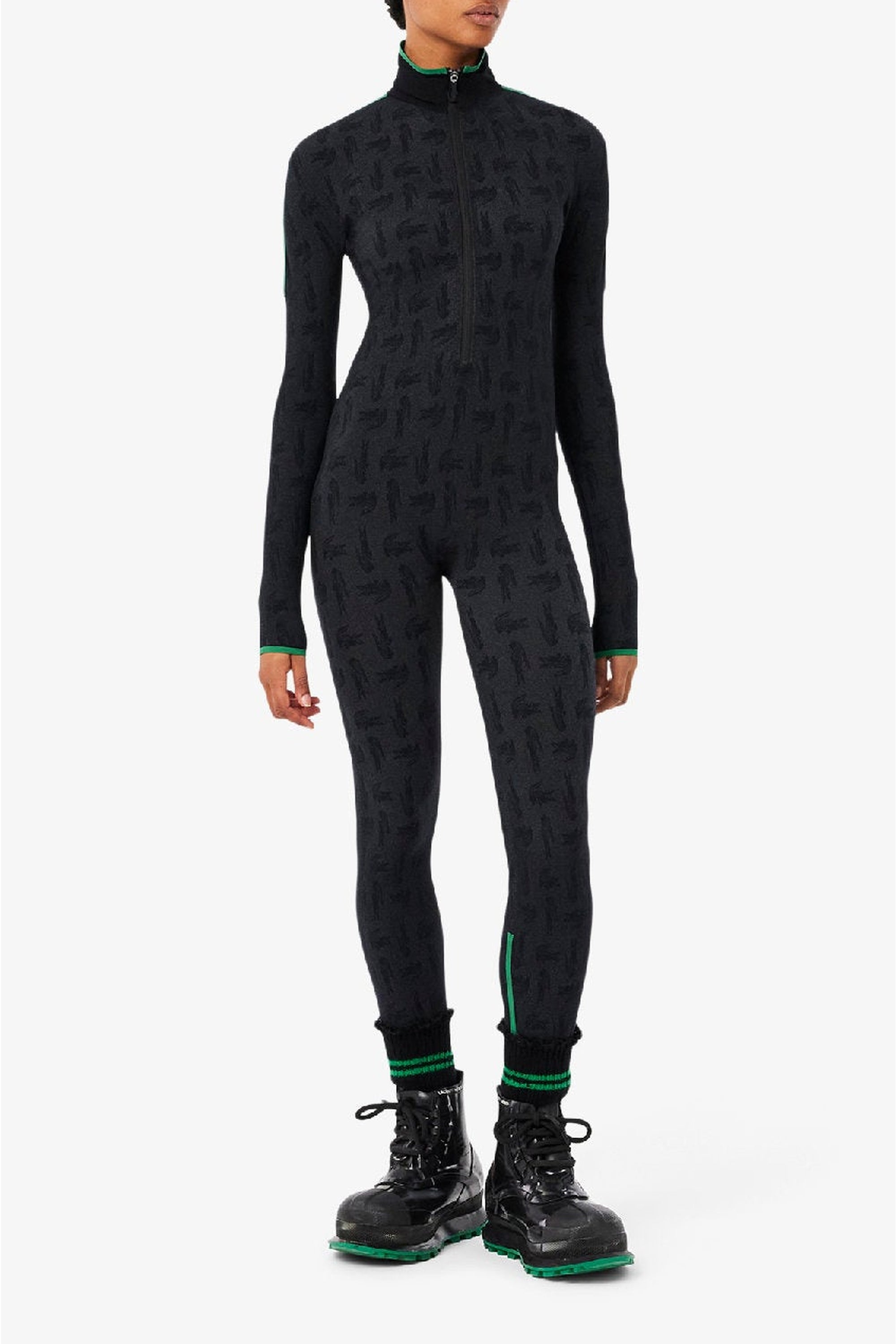 Monogrammed jumpsuit - Black
