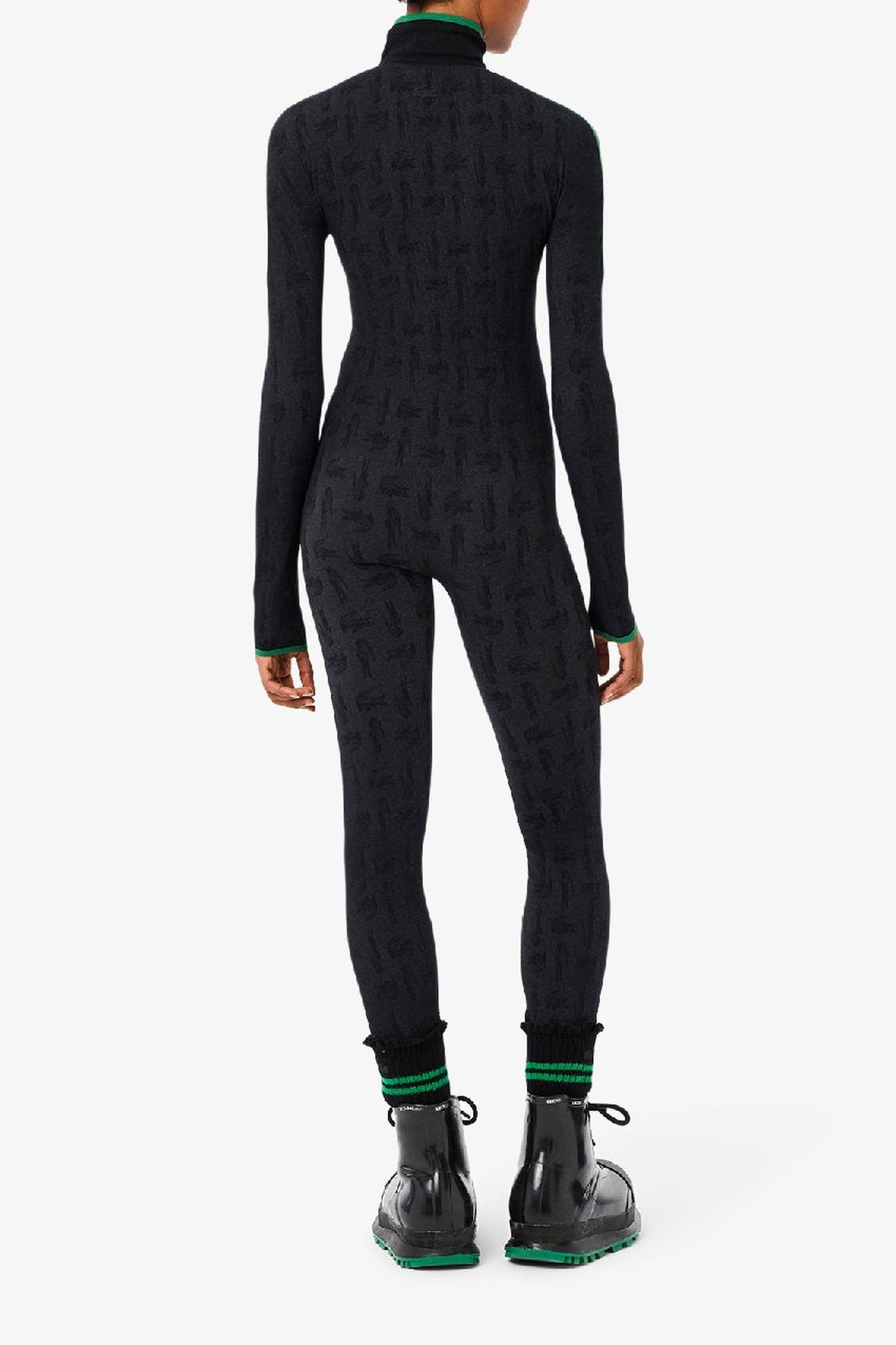Monogrammed jumpsuit - Black