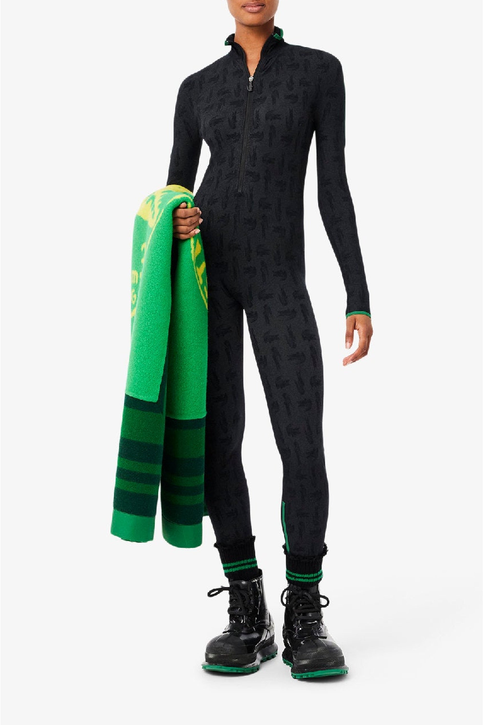 Monogrammed jumpsuit - Black