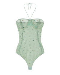 Body orné de strass en mesh - Sage & Crystal Multicolor