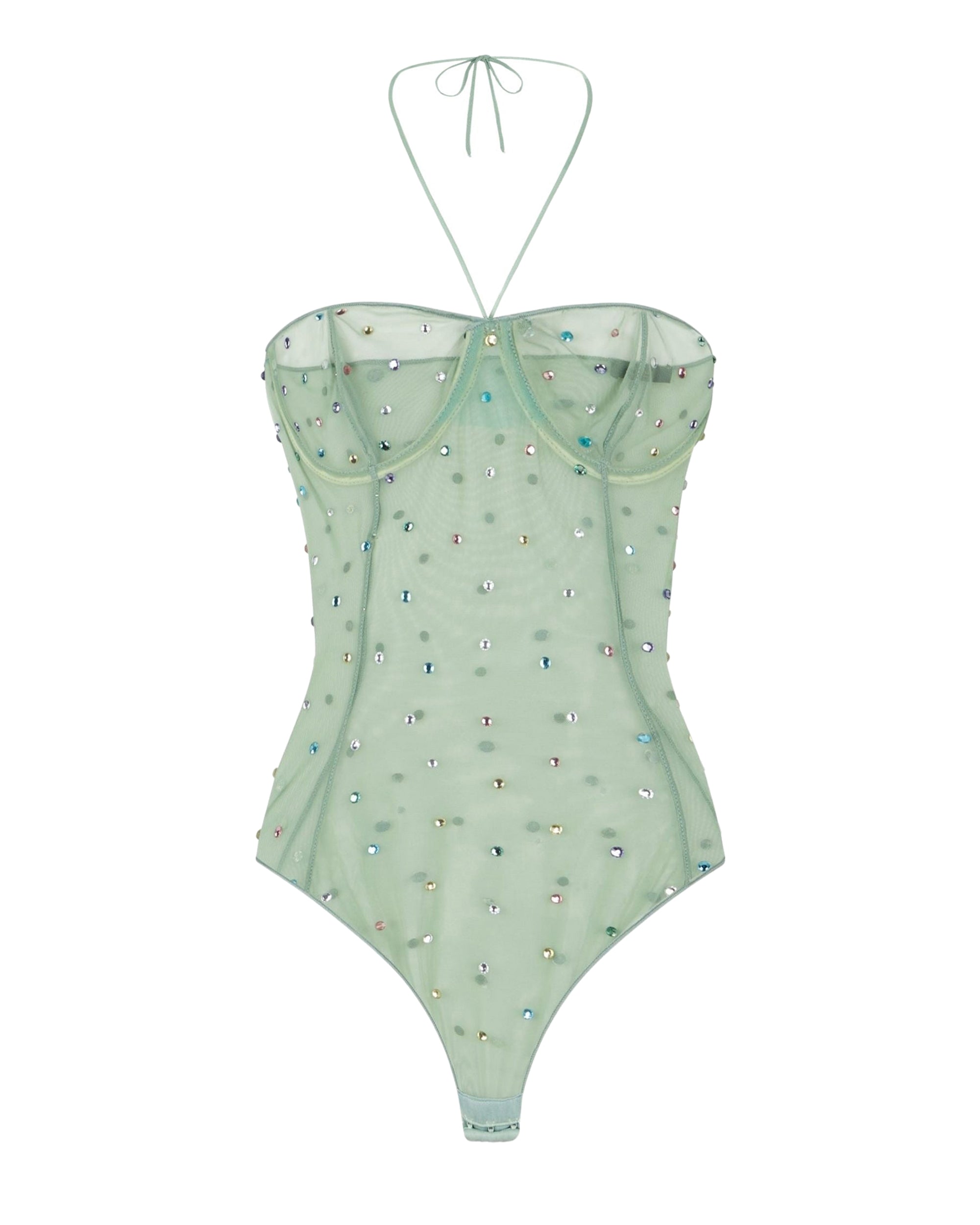 Body orné de strass en mesh - Sage & Crystal Multicolor