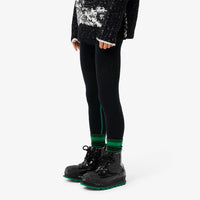 Legging avec logo en laine - Noir