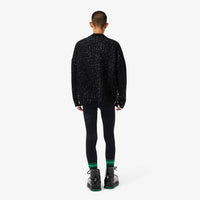 Legging avec logo en laine - Noir