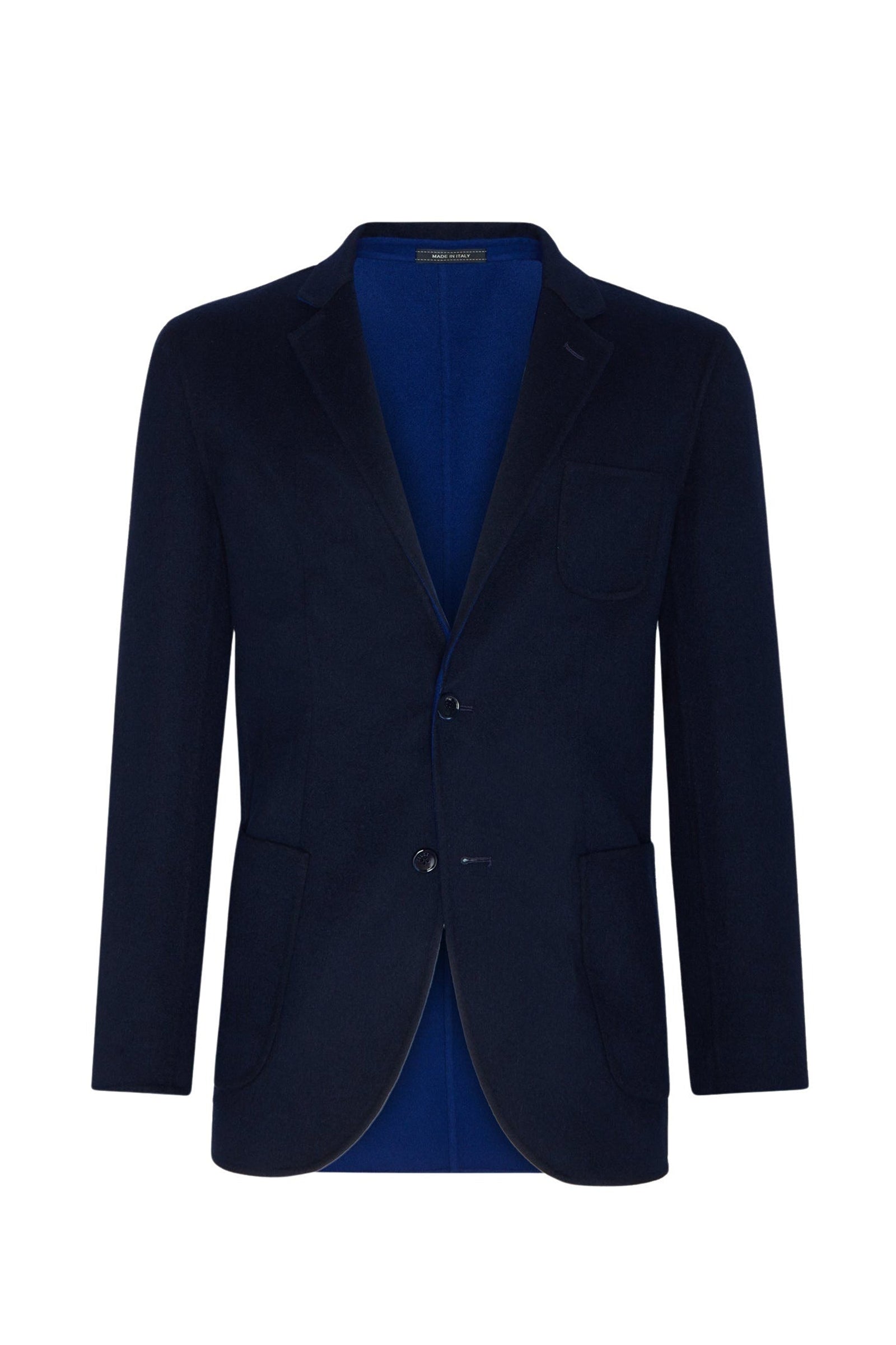 Blazer à poches en laine - Bleu