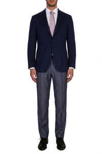 Blazer à poches en laine - Bleu