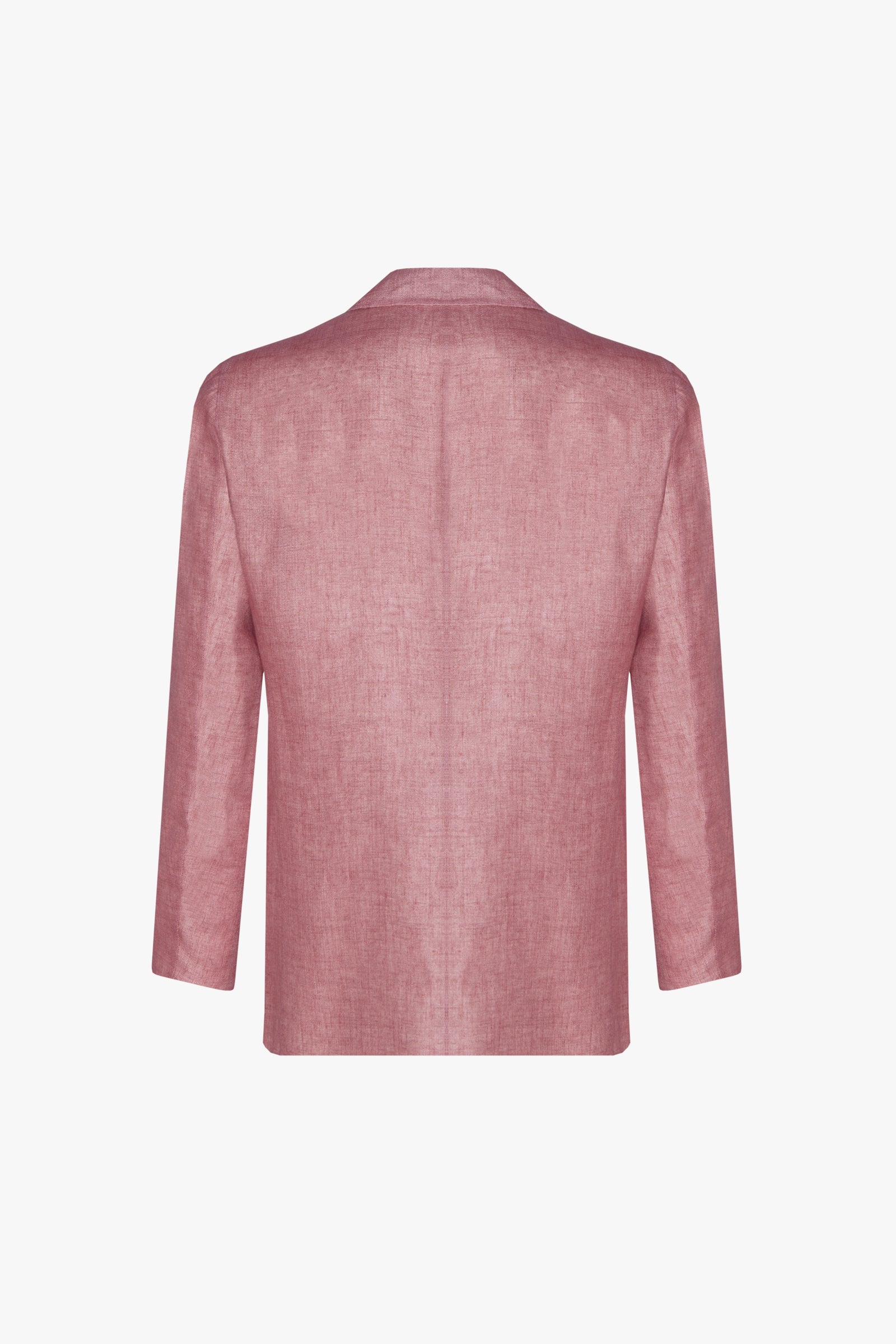 Blazer à surpiqûres en lin - Rose