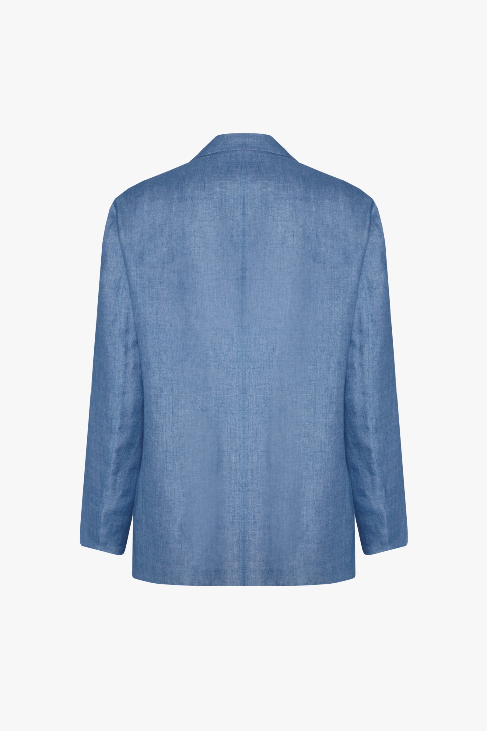 Blazer texturé mat en lin - Bleu & Bordeaux