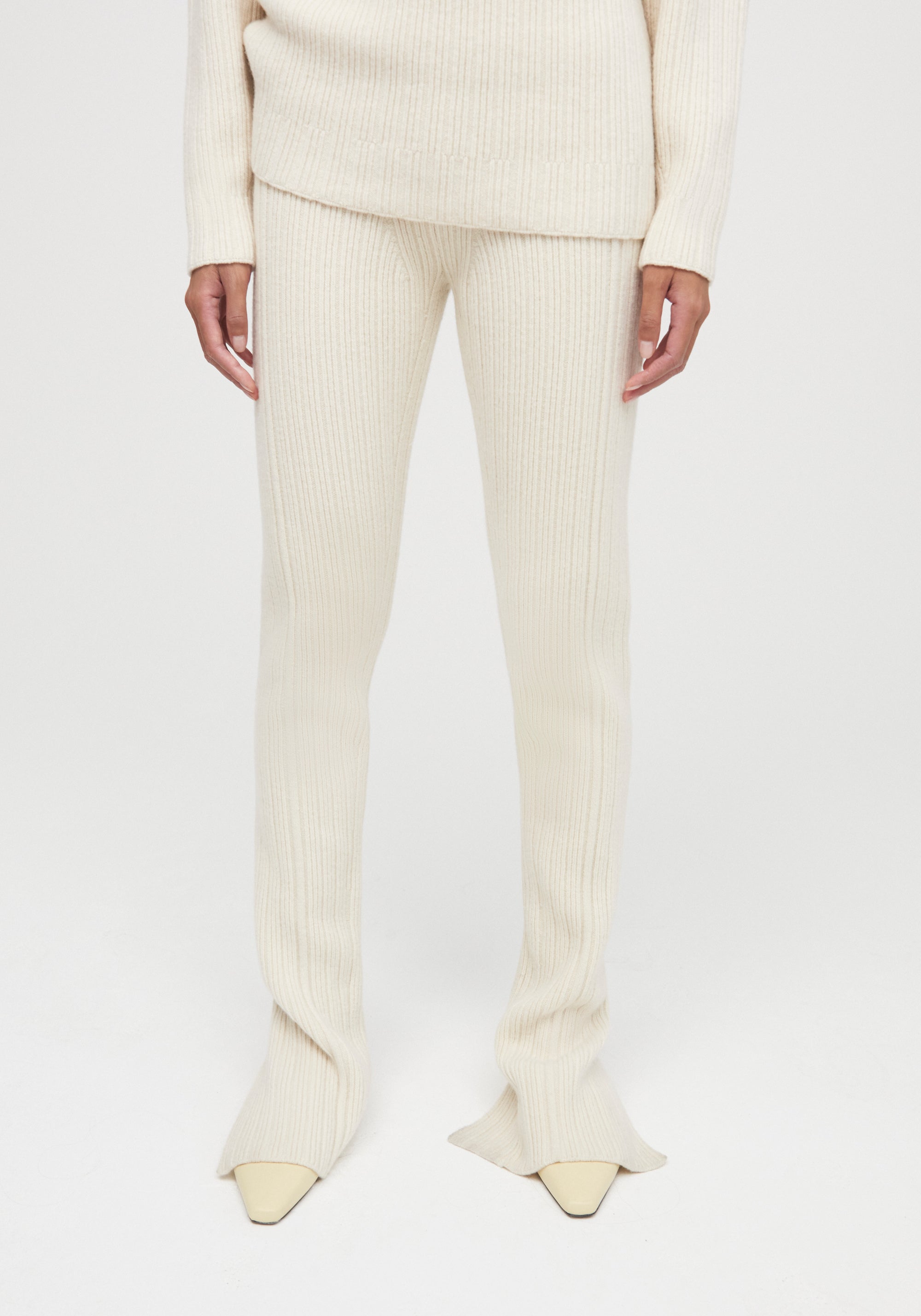 Pantalon Oklahoma en laine et cachemire - Cream