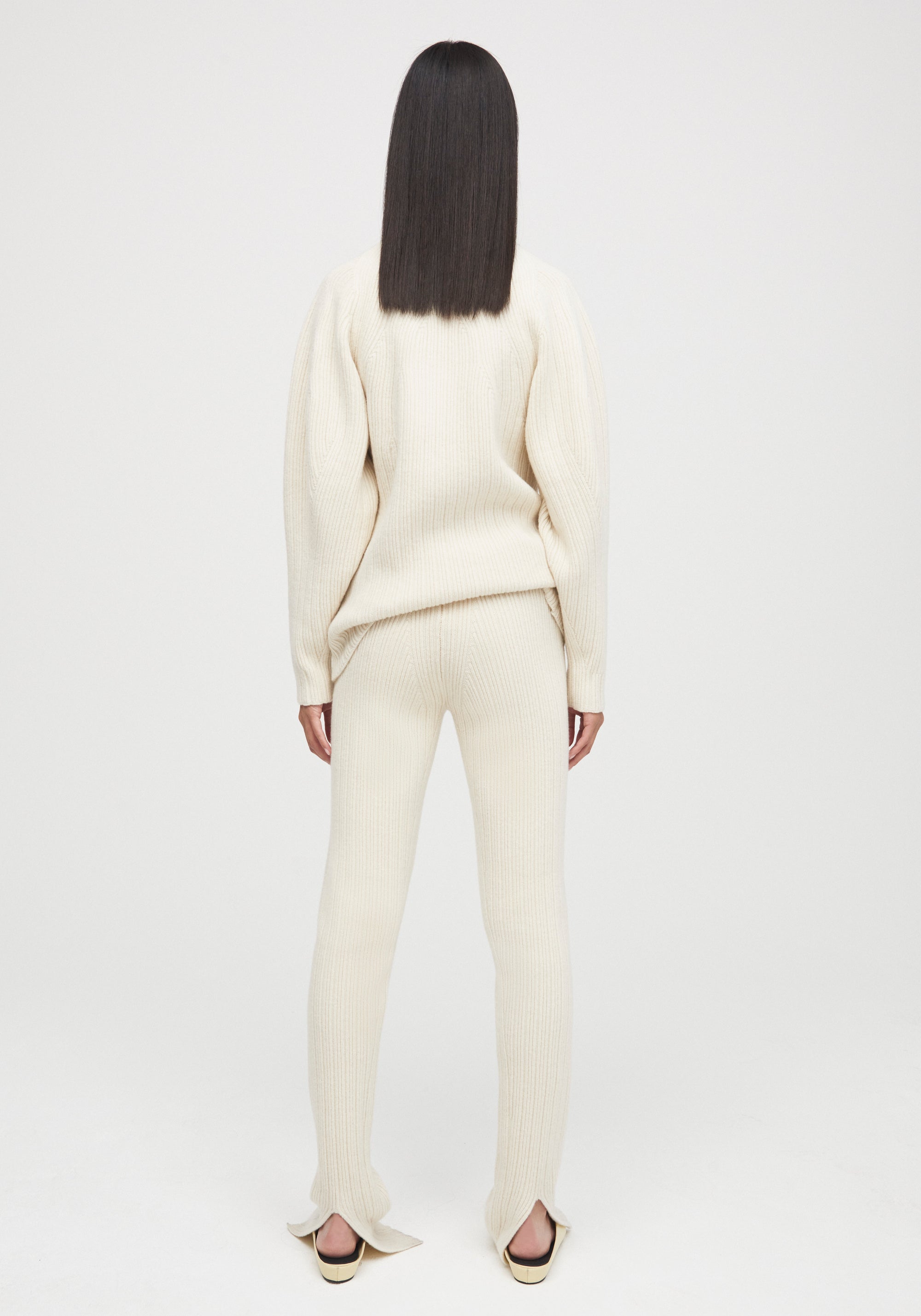 Pantalon Oklahoma en laine et cachemire - Cream