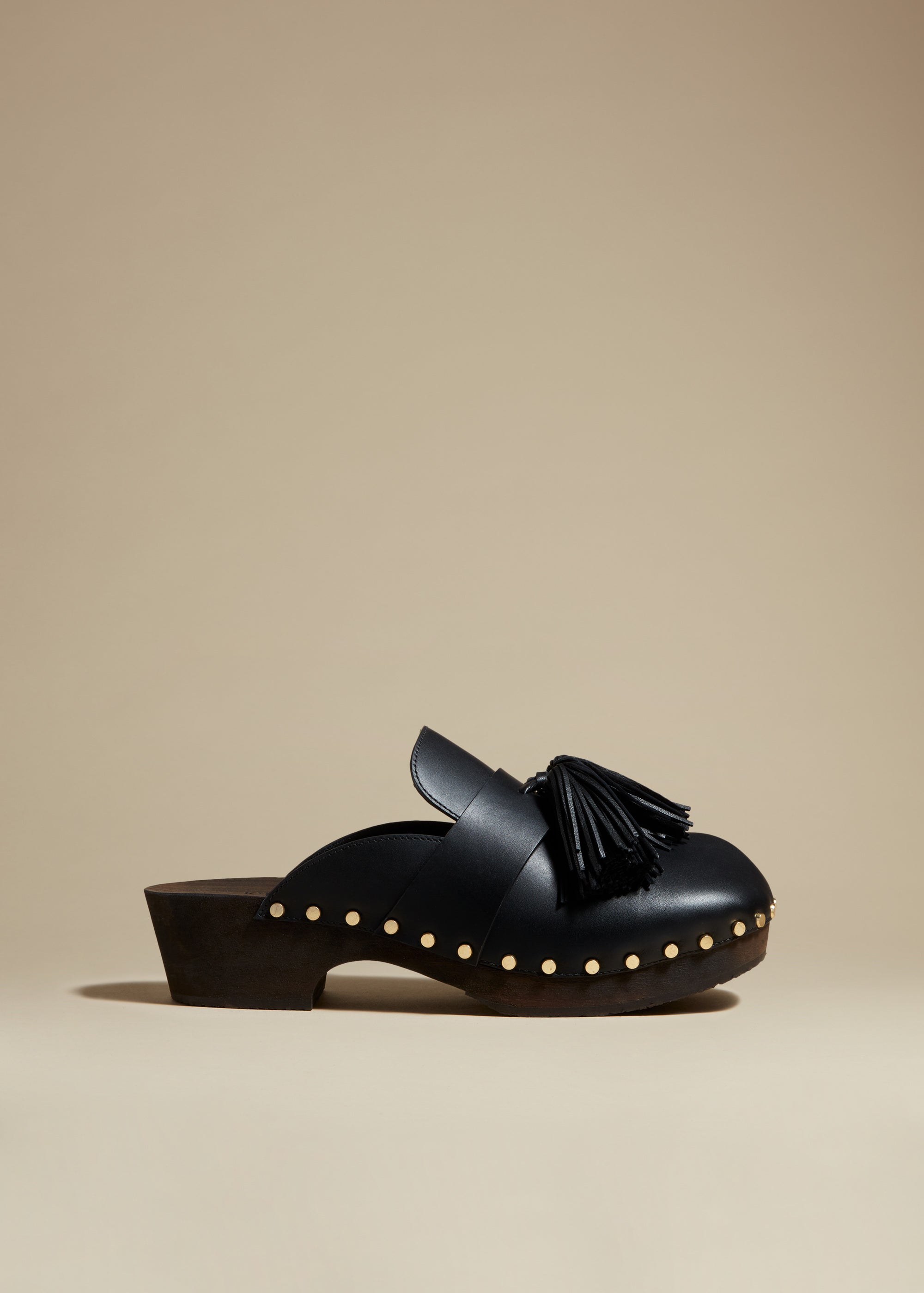 Oliver clog in leather - Black