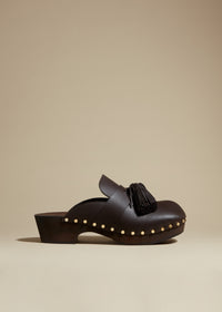 Sabots Oliver en cuir - Dark Brown