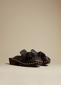 Sabots Oliver en cuir - Dark Brown