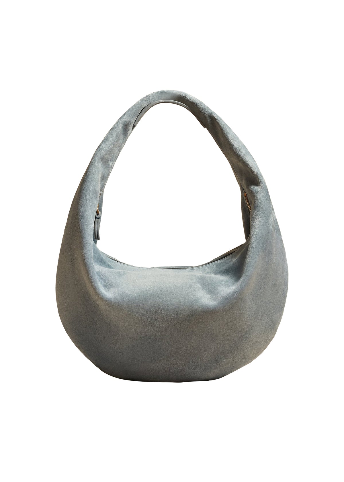Lead The Medium Olivia Hobo In Lead Suede - Lead