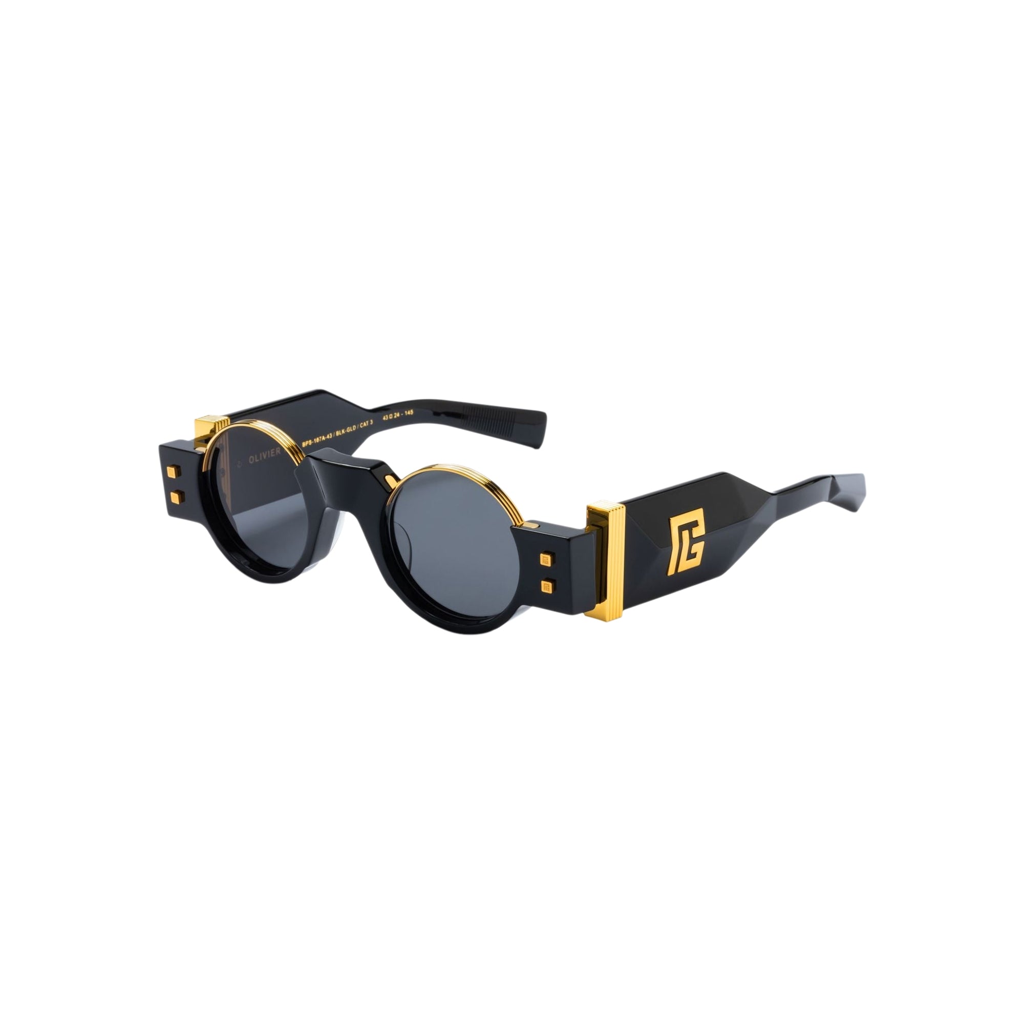 Lunettes de soleil mixtes Olivier II - Black & Gold