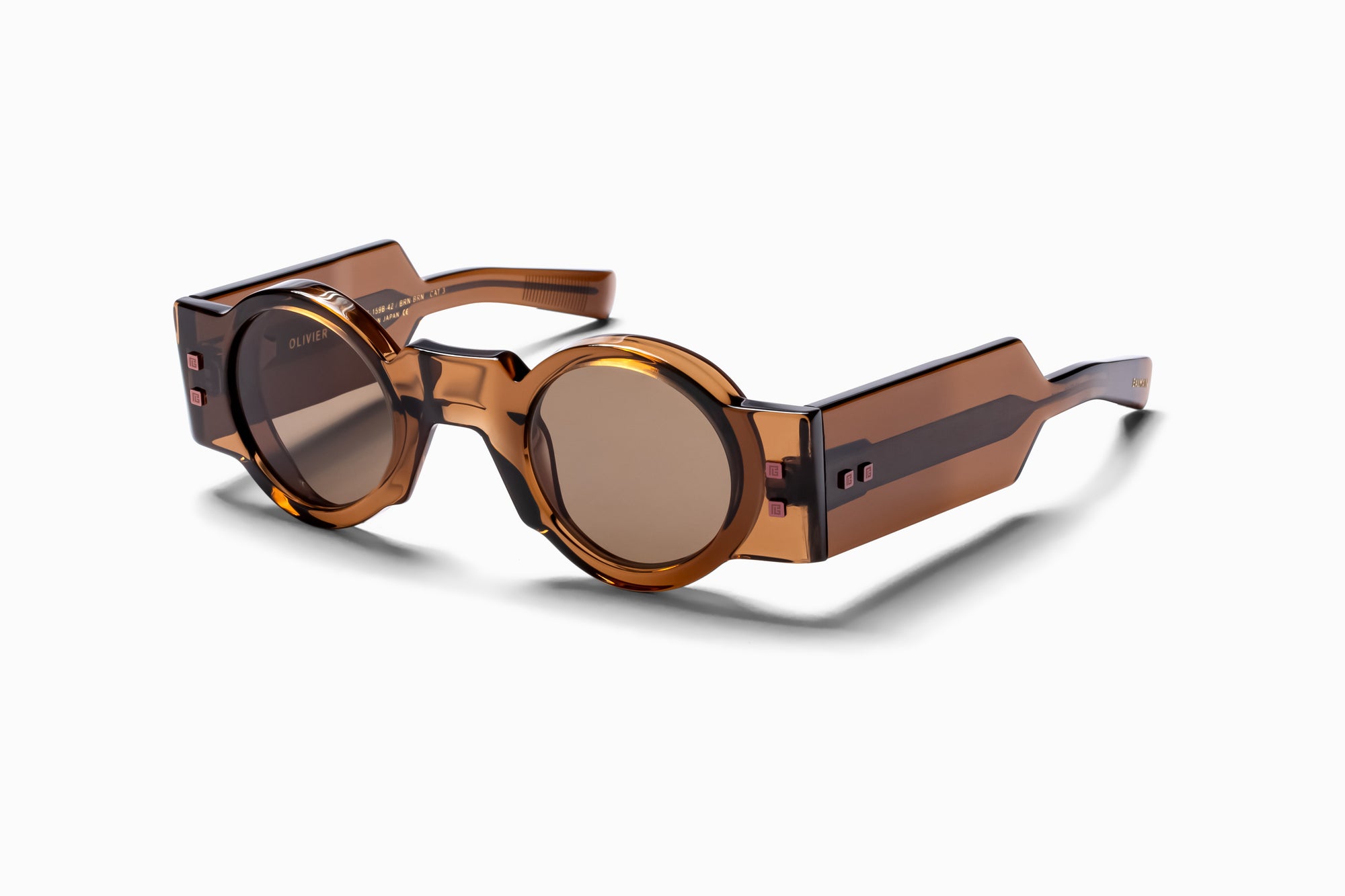 Crystal Brown Brown OLIVIER Lunettes de soleil