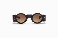 Leather Brown White Gold OLIVIER Lunettes de soleil