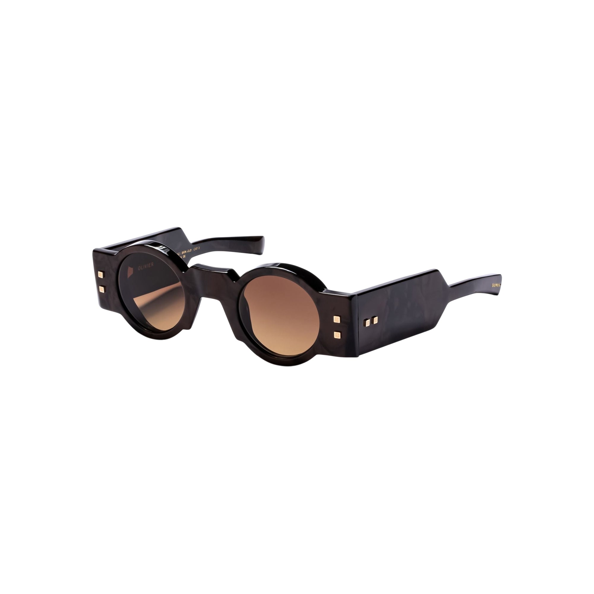 Lunettes de soleil mixtes Olivier - Brown & White Gold