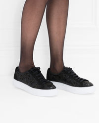 Baskets Oméga en cuir - Black