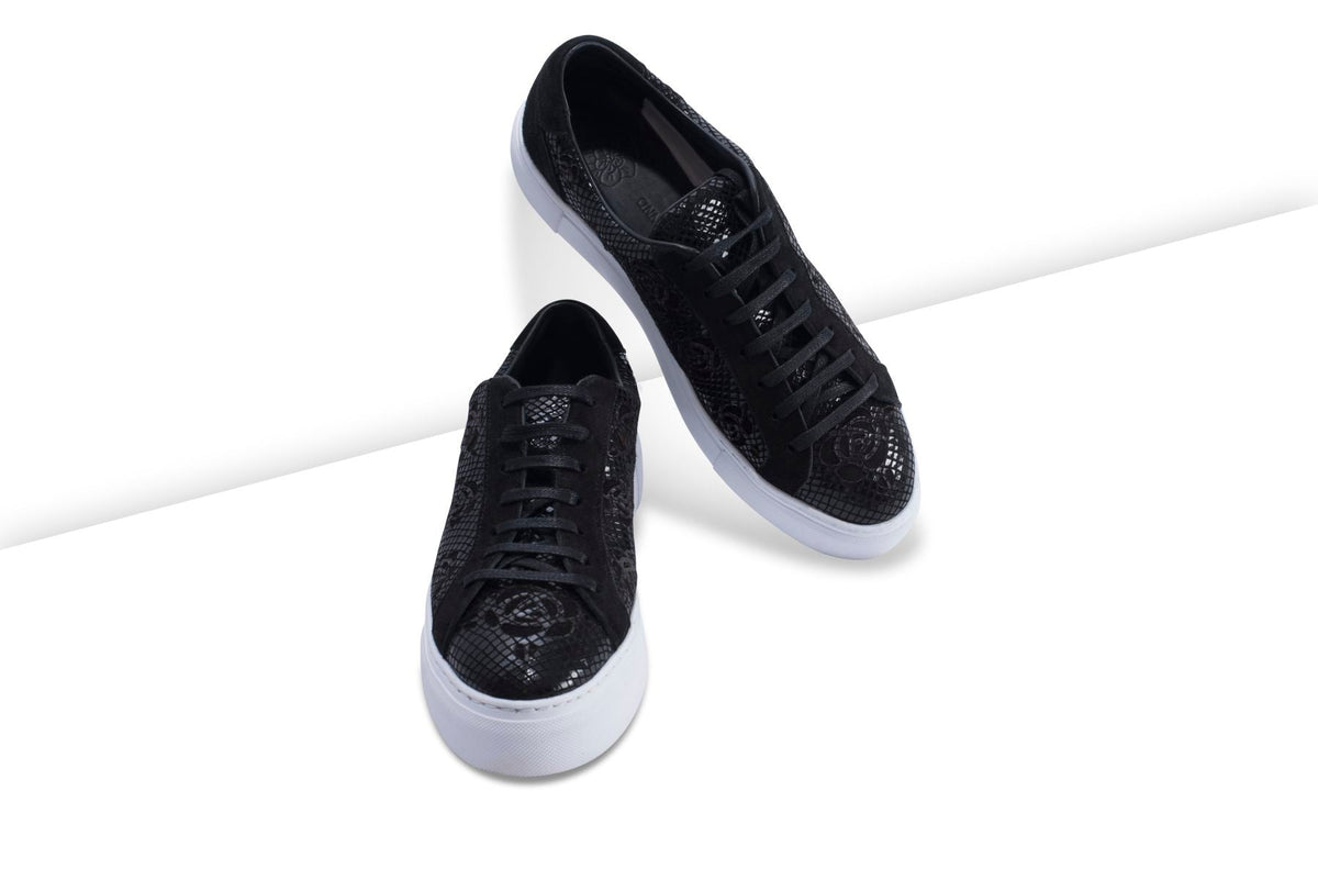 Baskets Oméga en cuir - Black