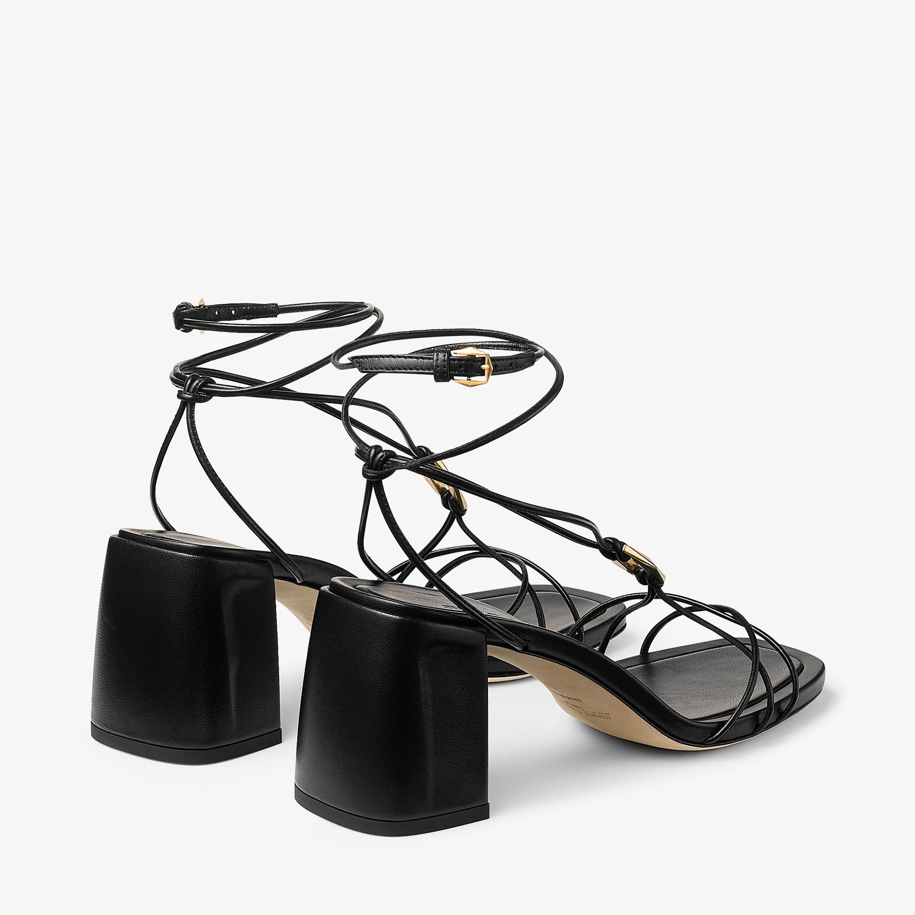 Sandales Onyxia 70 en cuir - Black & Gold