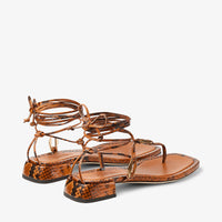 Sandales Onyxia à imprimé serpent 20 en cuir - Copper & Gold